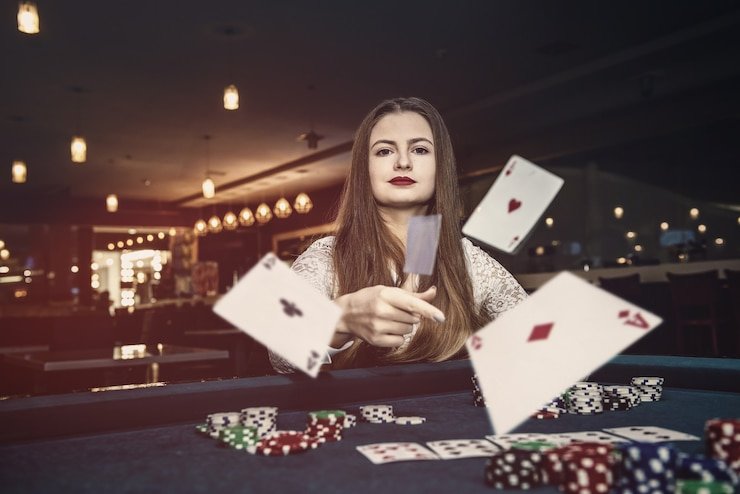 Tampilan live dealer blackjack di aplikasi asiabet dengan streaming multi-kamera