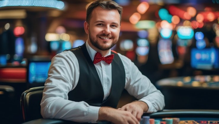 Meja Sakong live dealer asiabet dengan studio profesional dan dealer bersertifikat